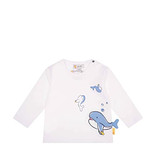 Steiff Baby-Jungen Langarm T-Shirt, Bright White, 080 von Steiff