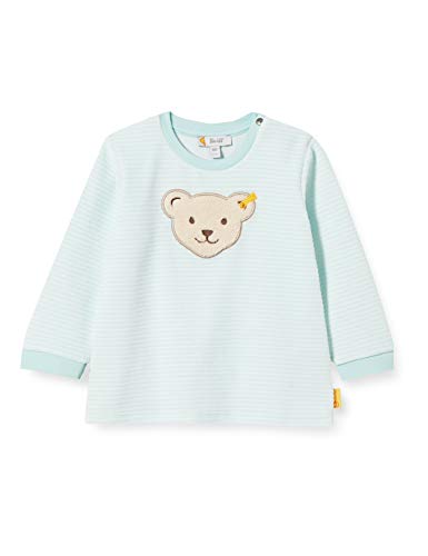 Steiff Baby - Jungen Mit Süßer Steiff-teddybärapplikation Sweatshirt, Blue Glow, 62 EU von Steiff