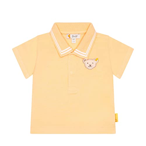 Steiff Baby - Jungen Poloshirt Kurzarm Polohemd, Peach Fuzz, 62 EU von Steiff