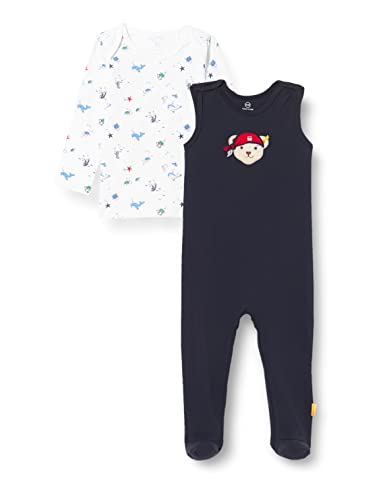 Steiff Baby - Jungen Set rompers + T-shirt met lange mouwen Baby und Kleinkind Schlafanz ge, Steiff Navy, 56 EU von Steiff