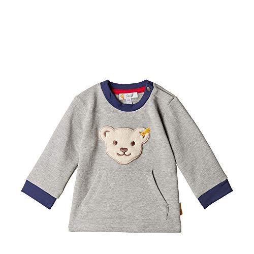 Steiff Baby - Jungen Sweatshirt , Grau (QUARRY 9007) , 50 (Herstellergröße:50) von Steiff