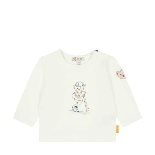 Steiff Baby - Jungen T-Shirts Langarm, Catcher, Cloud Dancer, 62 von Steiff