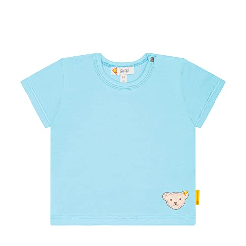 Steiff Baby - Jungen T-shirt Kurzarm T Shirt, Blue Topaz, 86 EU von Steiff