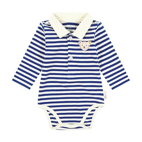 Steiff Baby-Jungen gestreift Body Langarm, Sodalite Blue, 50 von Steiff