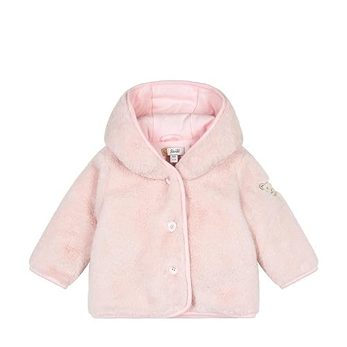 Steiff Baby-Mädchen Fleecejacke Jacke mit Kapuze, Barely PINK, 068 von Steiff