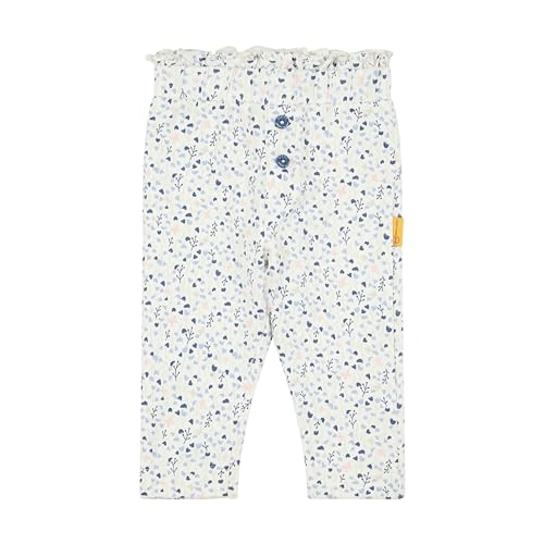 Steiff Baby - Mädchen Hose, Bequeme Passform, Butterfly, Cloud Dancer, 74 von Steiff