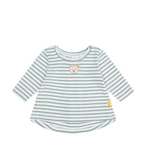 Steiff Baby-Mädchen Langarm Teddykopf ohne Squeezer T-Shirt, Sterling Blue, 62 von Steiff