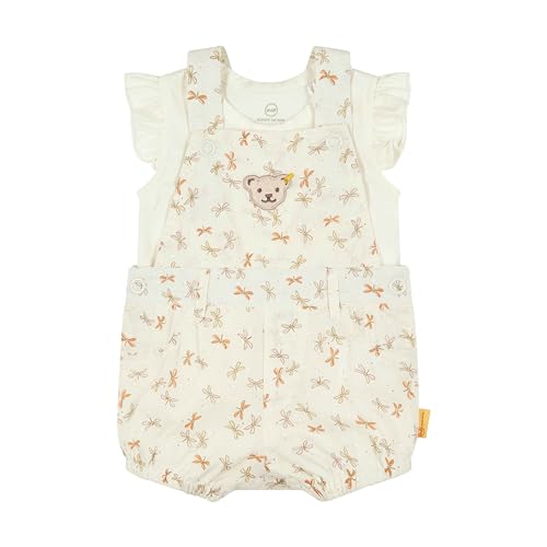 Steiff Baby-Mädchen Set Hose + T-Shirt Kurzarm, Eggnog, 56 von Steiff