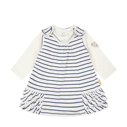 Steiff Baby-Mädchen Set Kleid + T-Shirt Langarm, Cloud Dancer, 68 von Steiff