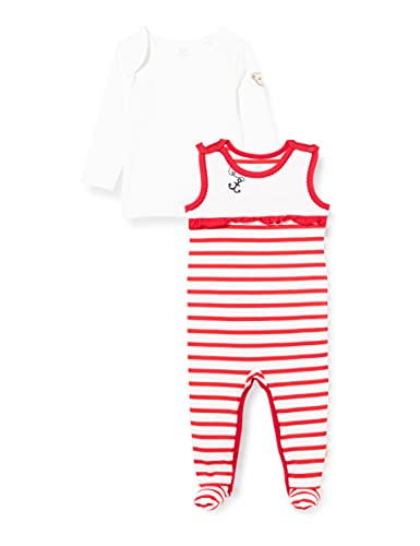 Steiff Baby-Mädchen Set Strampler + T-Shirt Langarm, True RED, 056 von Steiff
