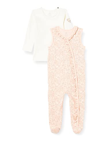 Steiff Baby - Mädchen Set rompers + T-shirt met lange mouwen Baby und Kleinkind Schlafanz ge, Seashell Pink, 62 EU von Steiff