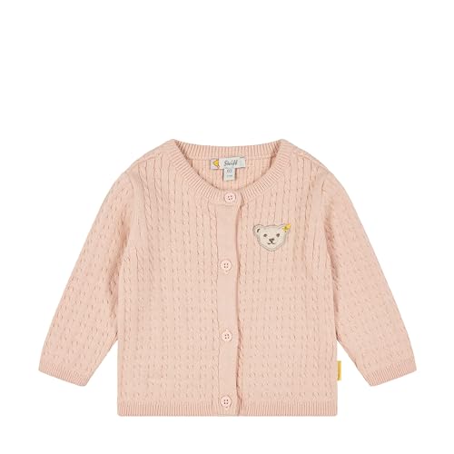 Steiff Baby - Mädchen Strickjacke Rundhals, Butterfly, Seashell PINK, 68 von Steiff