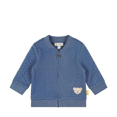 Steiff Baby - Mädchen Sweatjacke ohne Kapuze, Butterfly, BIJOU BLUE, 86 von Steiff