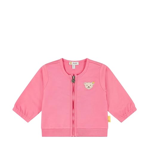 Steiff Baby - Mädchen Sweatjacke ohne Kapuze, California Dream, BUBBLEGUM, 74 von Steiff