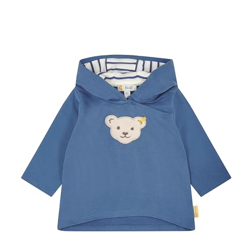 Steiff Baby - Mädchen Sweatshirts mit Kapuze, Butterfly, Bijou Blue, 74 von Steiff