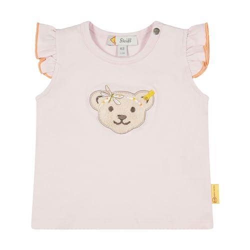 Steiff Baby - Mädchen T-Shirt Kurzarm Teddykopf, Blossom, Lilac Snow, 74 von Steiff