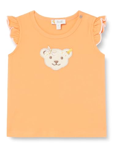 Steiff Baby - Mädchen T-Shirt Kurzarm Teddykopf, Blossom, Melon, 62 von Steiff