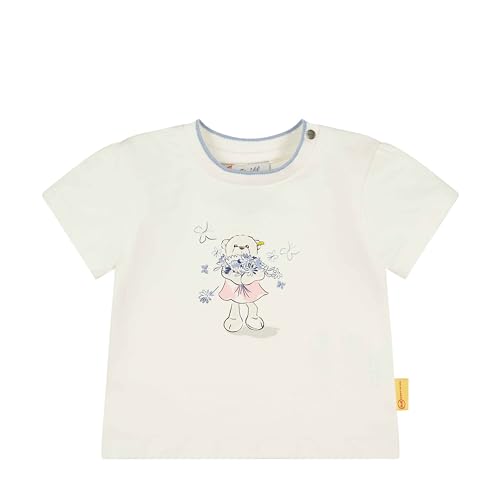 Steiff Baby - Mädchen T-Shirts Kurzarm, Butterfly, Cloud Dancer, 92 von Steiff