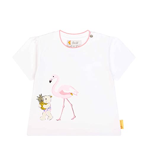 Steiff Baby - Mädchen T-shirt Kurzarm T Shirt, Bright White, 62 EU von Steiff
