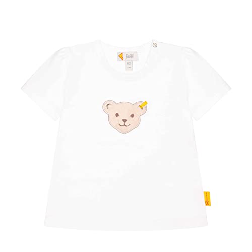 Steiff Baby - Mädchen T-shirt Kurzarm T Shirt, Bright White, 68 EU von Steiff