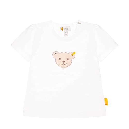 Steiff Baby - Mädchen T-shirt Kurzarm T Shirt, Bright White, 92 EU von Steiff