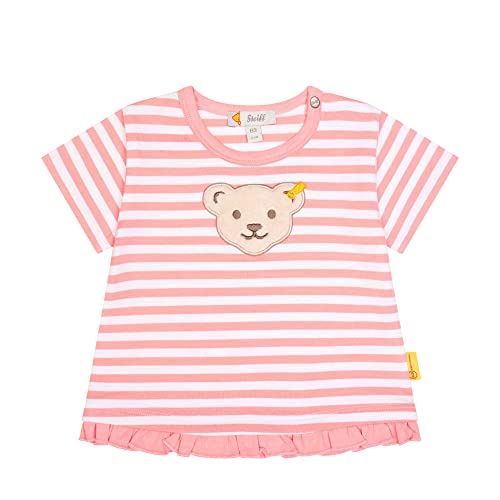 Steiff Baby - Mädchen T-shirt Kurzarm T Shirt, Salmon Rose, 62 EU von Steiff
