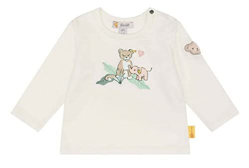 Steiff Baby - Mädchen T-shirt met lange mouwen T Shirt, Cloud Dancer, 74 EU von Steiff