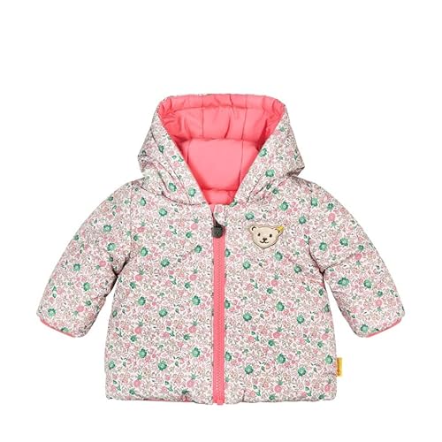 Steiff Baby-Mädchen Wendejacke mit Kapuze Jacke, Strawberry PINK, 062 von Steiff