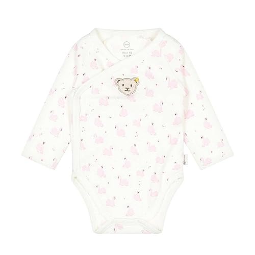 Steiff Baby-Mädchen Wickelbody graffic Body Langarm, Cloud Dancer, 80 von Steiff