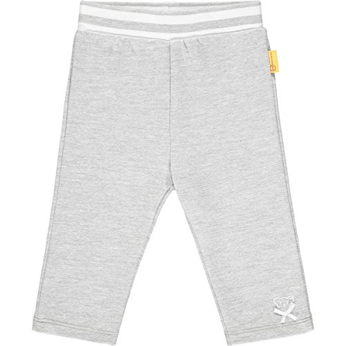 Steiff Baby-Mädchen mit süßer Teddybärapplikation Jogginghose, Soft Grey Melange, 080 von Steiff