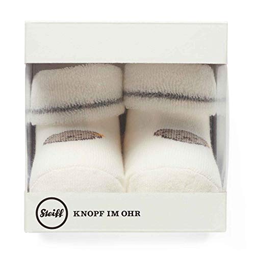 Steiff Baby Socken mit Teddy Geschenkkarton Baby in Box (62/68, Ecru) von Steiff