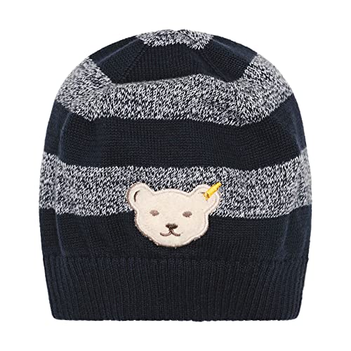 Steiff Boy's Bommel Beanie-Mütze, Navy, 51 von Steiff