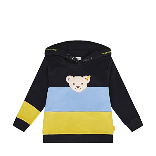 Steiff Boy's Kapuze Teddykopf mit Squeezer Sweatshirt, Navy, 122 von Steiff