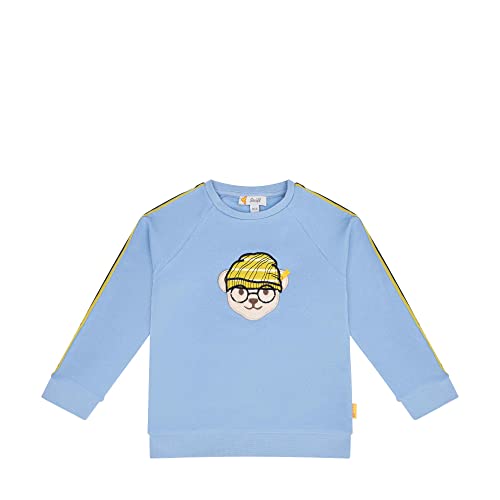 Steiff Boy's Kapuze Teddykopf ohne Squeezer Sweatshirt, Della Robbia Blue, 122 von Steiff