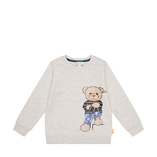 Steiff Boy's Year of The Teddybear Sweatshirt, Soft Grey Melange, 128 von Steiff