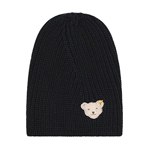 Steiff Girl's Bommel Beanie-Mütze, Navy, 55 von Steiff