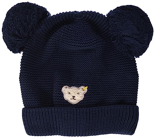 Steiff Girl's Bommel Beanie-Mütze, Navy, 49 von Steiff