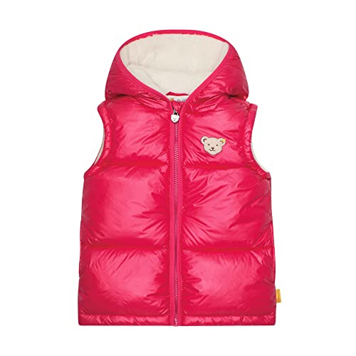 Steiff Girl's Classic Weste mit Kapuze Jacket, Raspberry, 92 von Steiff