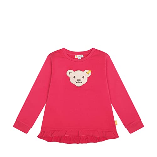 Steiff Girl's Kapuze Teddykopf mit Squeezer Sweatshirt, Raspberry, 92 von Steiff