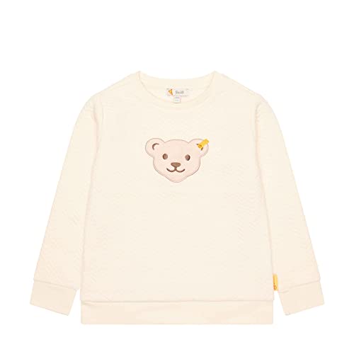 Steiff Girl's Kapuze Teddykopf ohne Squeezer Sweatshirt, Antique White, 104 von Steiff