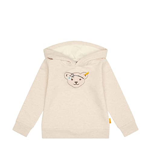 Steiff Girl's Kapuze Teddykopf ohne Squeezer Sweatshirt, Antique White, 104 von Steiff