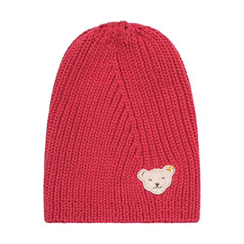 Steiff Girl's Mütze ohne Bommel Hat, Raspberry, 49 von Steiff