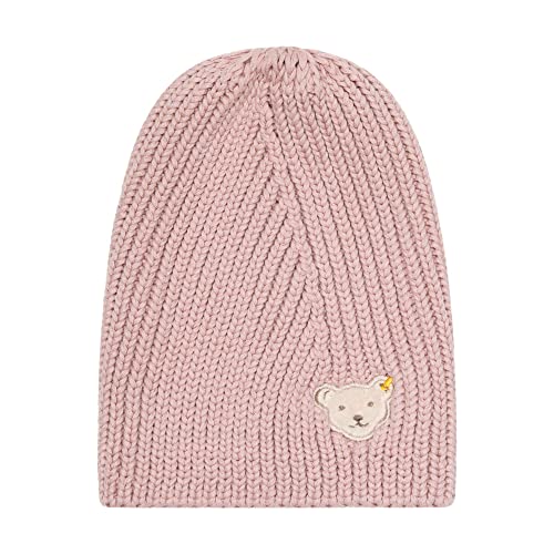 Steiff Girl's Mütze ohne Bommel Hat, Silver PINK, 51 von Steiff