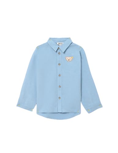 Steiff Hemd Langarm EU Größe 122 Powder Blue, Jungen-Hemd mit Kragen, Kinderhemd, schick und bequem für feierliche Anlässe, waschmaschinenfest von Steiff
