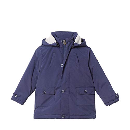 Steiff Jungen Jacke Parka , Blau (PATRIOT BLUE 6033) , 104 (Herstellergröße:104) von Steiff