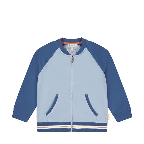 Steiff Jungen Kapuze Sweatjacke, Bijou Blue, 128 cm von Steiff