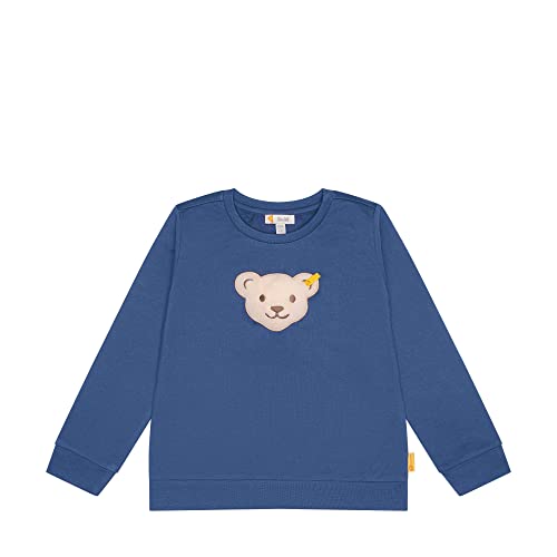 Steiff Jungen Kapuze Teddykopf mit Squeezer Sweatshirt, True Navy, 122 von Steiff