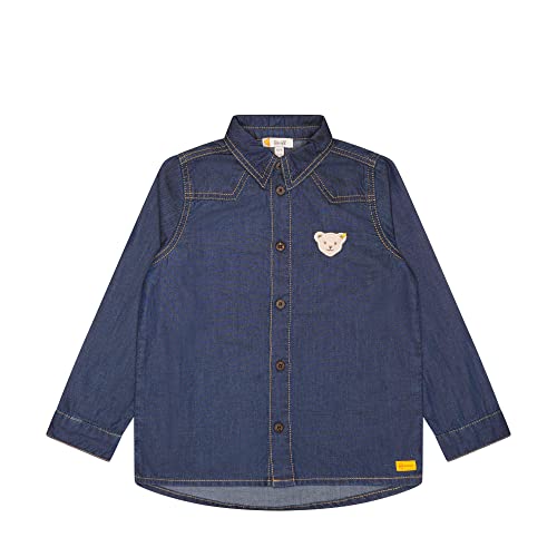 Steiff Jungen Langarm Hemd, Blue Indigo, 122 EU von Steiff