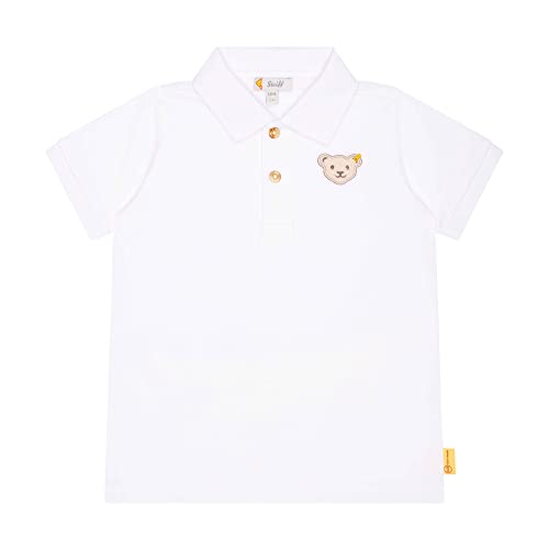 Steiff Jungen Poloshirt Kurzarm Polohemd, Bright White, 104 EU von Steiff