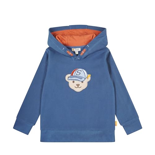 Steiff Jungen Sweatshirts mit Kapuze, Catcher, Bijou Blue, 116 von Steiff